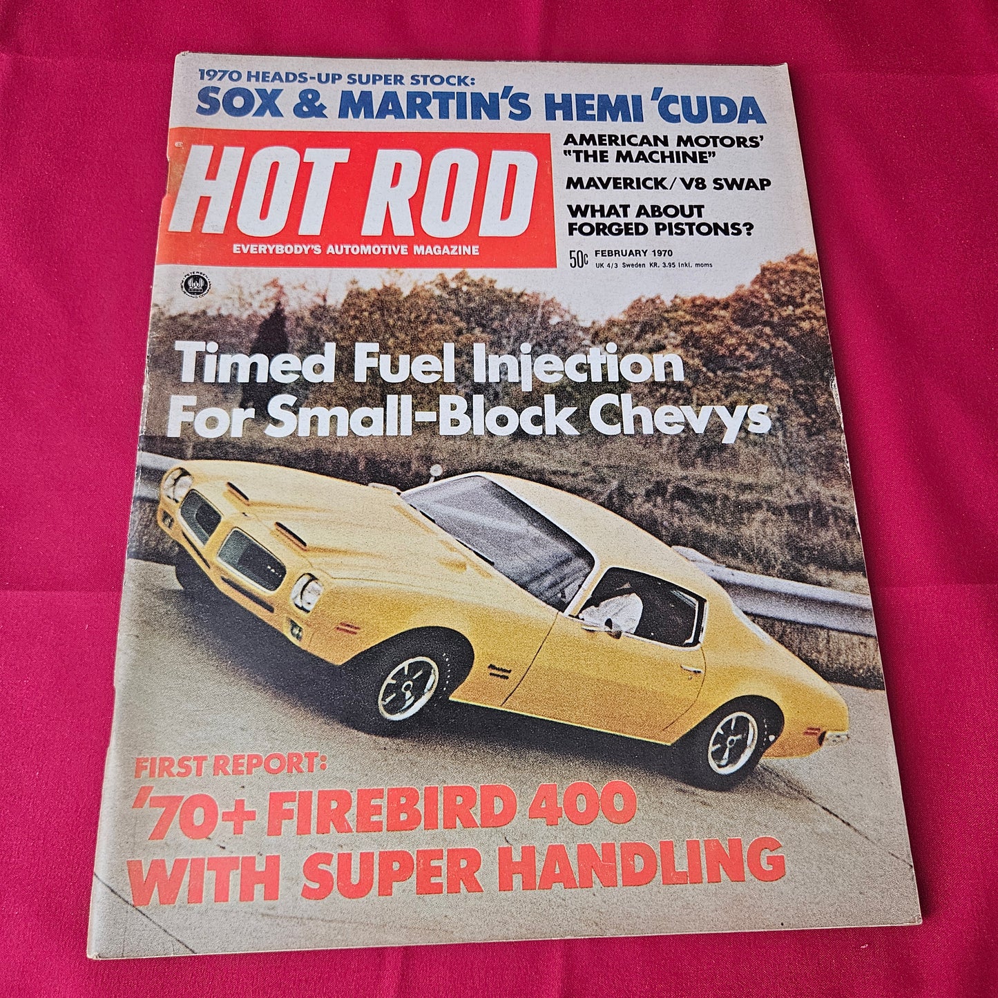 Hot Rod Magazine February 1970 (1371) Pontiac Firebird 400 Sox & Martin Hemi Cuda
