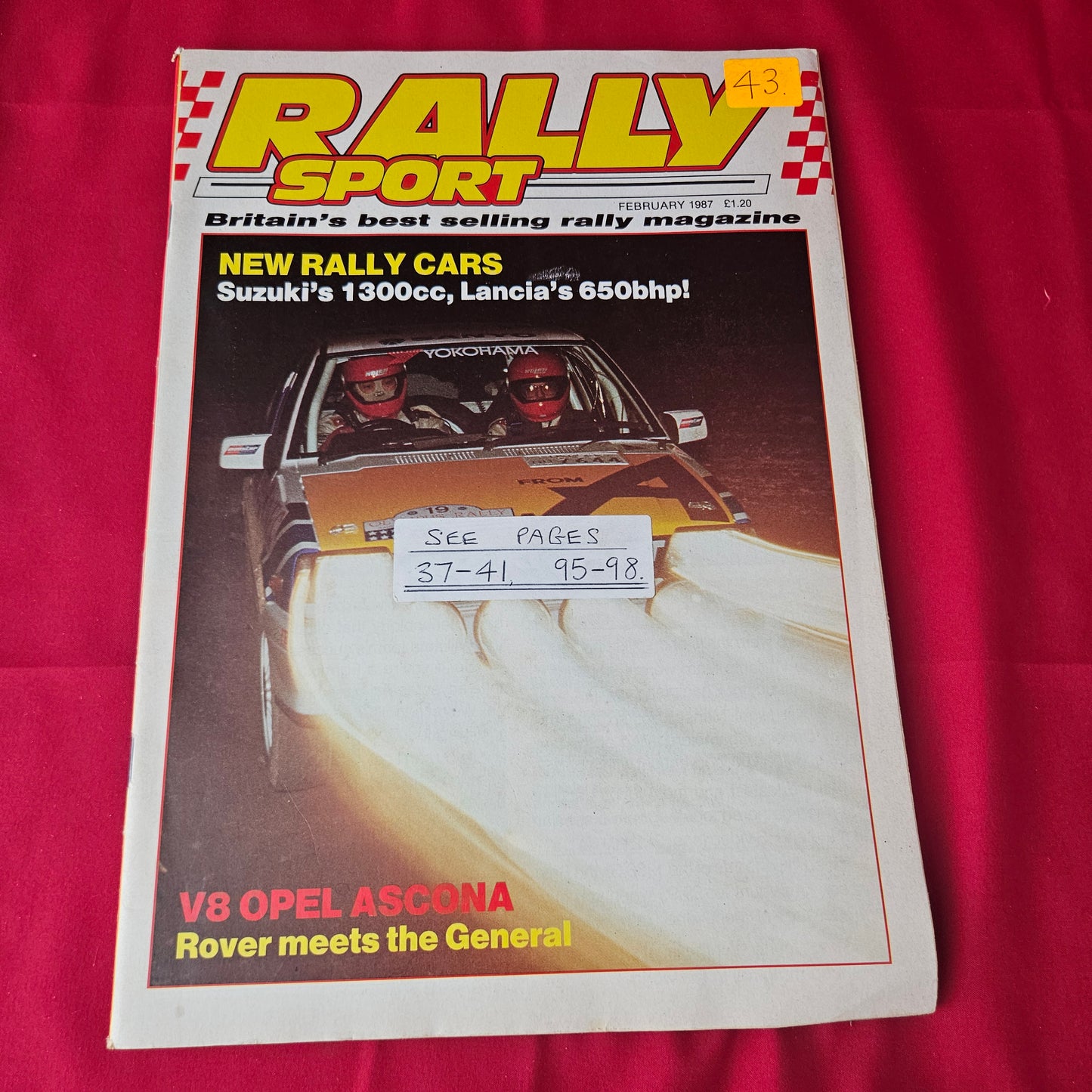 Rally Sport Magazine February 1987 (1372) Lancia ECV Suzuki Cultus Opel Ascona V8