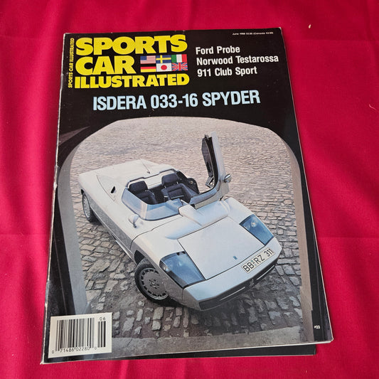 Sports Car Illustrated Magazine June 1988 (1372) Isdera Spyder Norwood Testarossa 911