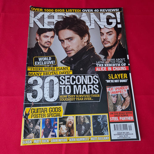 Kerrang! Magazine 3 October 2009 (1376) 30 Seconds To Mars Alice In Chains Slayer