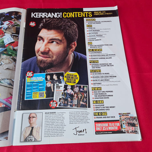 Kerrang! Magazine 27 August 2011 (1376) 30 Seconds To Mars Panic At The Disco The Blackout