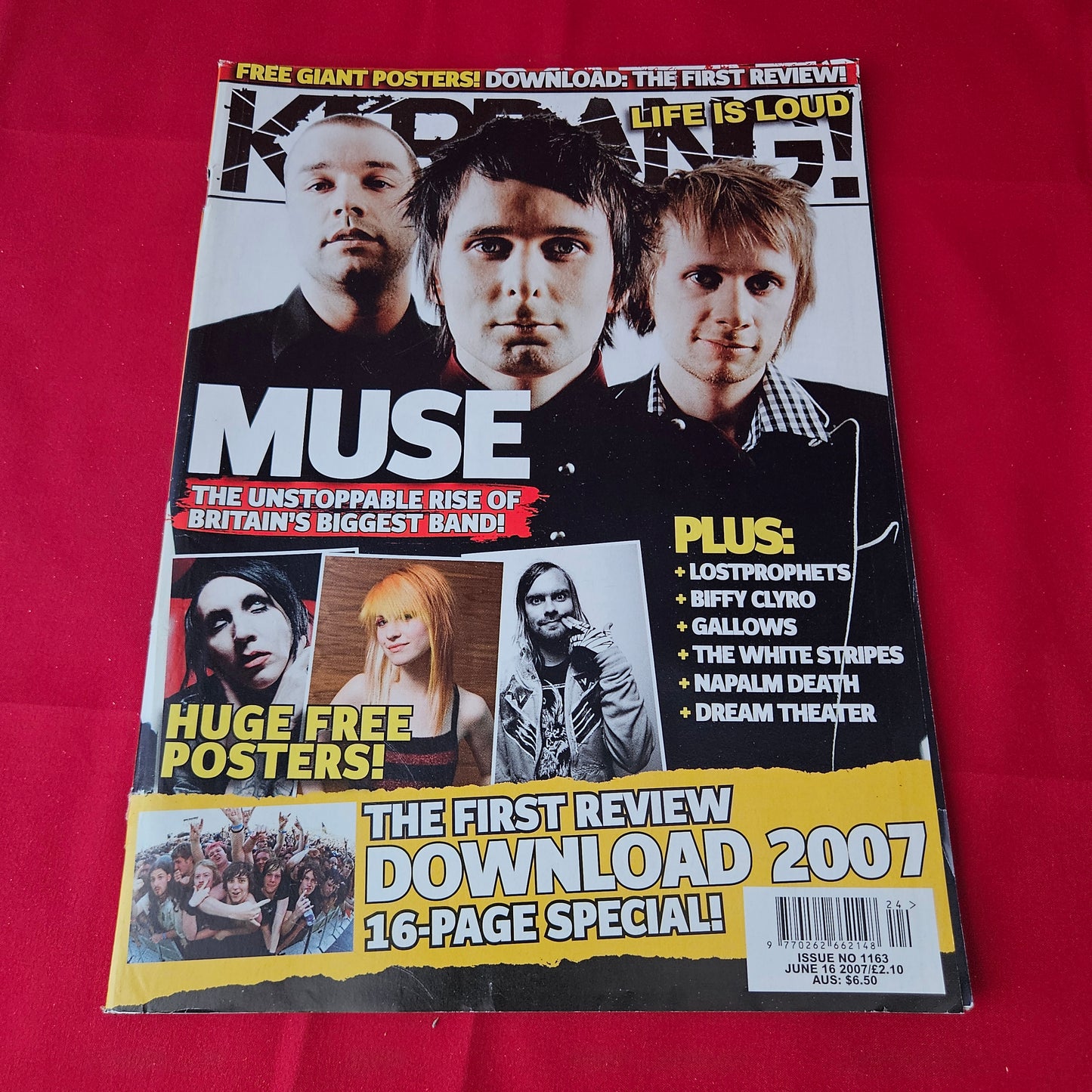 Kerrang! Magazine 16 June 2007 (1376) Muse Paramore Marilyn Manson Biffy Clyro