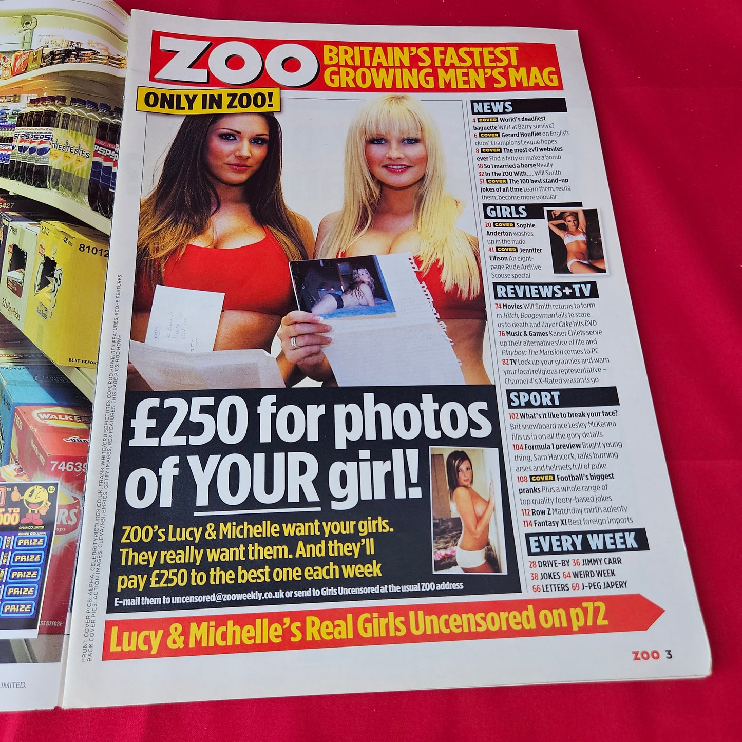 ZOO Magazine 4-10 March 2005 (1377) Jennifer Ellison Sophie Anderton Abi Holly Brook