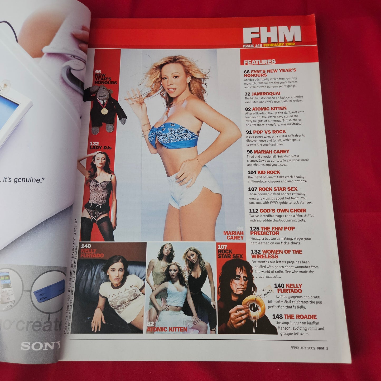 FHM Magazine February 2002 (1379) Mariah Carey Britney Spears Kylie Minogue Jennifer Lopez Nelly Furtado Atomic Kitten