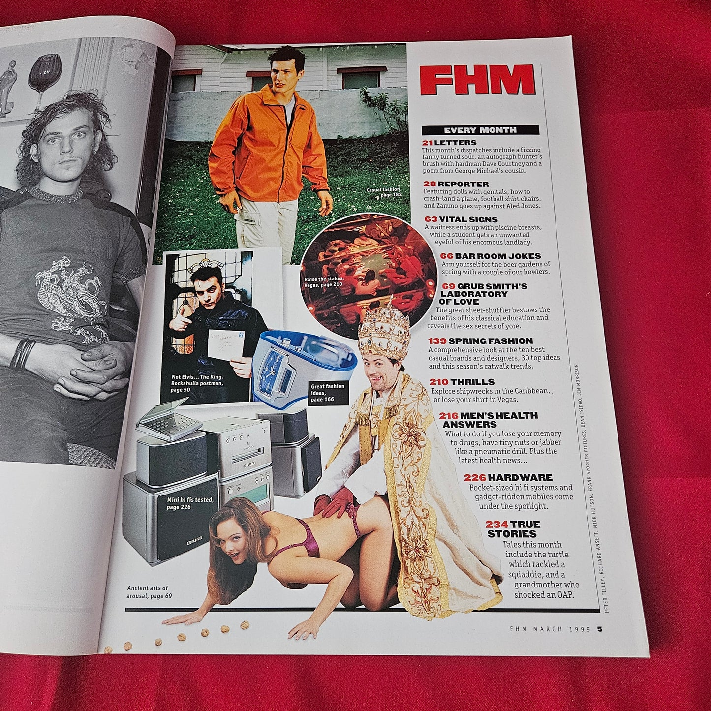 FHM Magazine March 1999 (1391) Rebecca Romijn Girls From Steps Fold Out