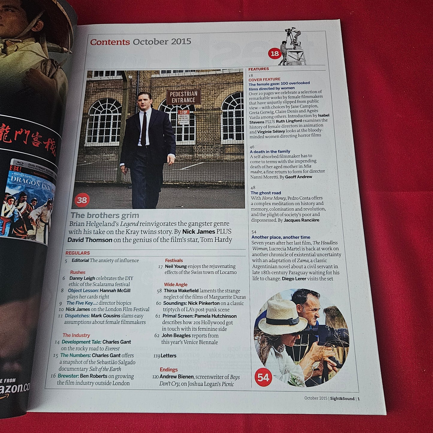 Sight & Sound Magazine October 2015 (1392) Female Gaze Tom Hardy Legend