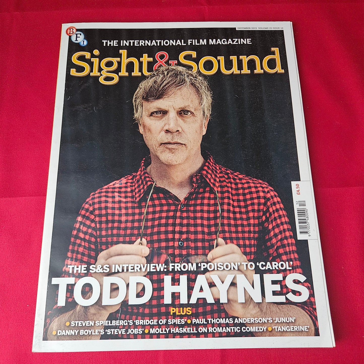 Sight & Sound Magazine December 2015 (1392) Todd Haynes Carol Steve Jobs