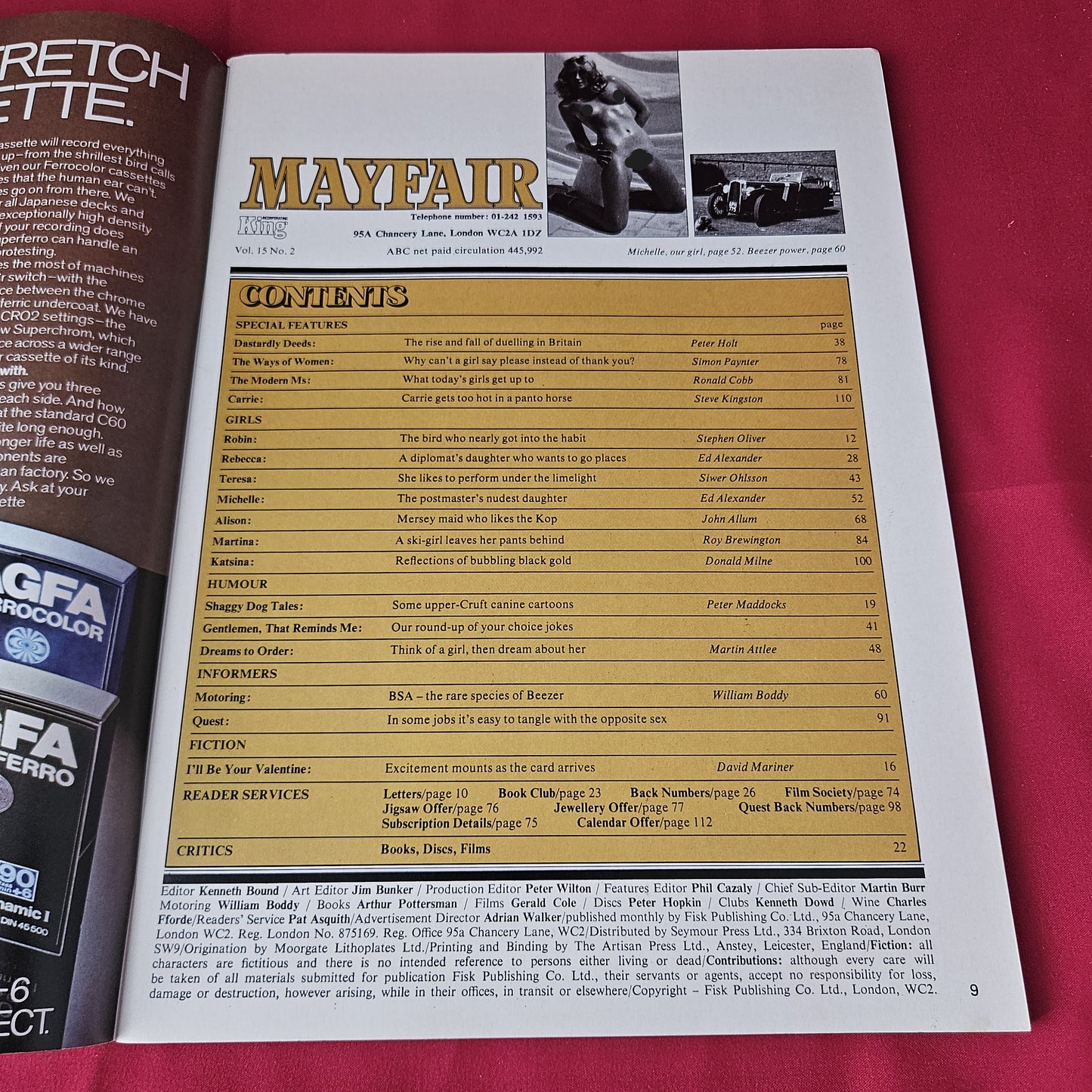 Mayfair Magazine February 1980 (1394) Rebecca Michelle Martina Alison