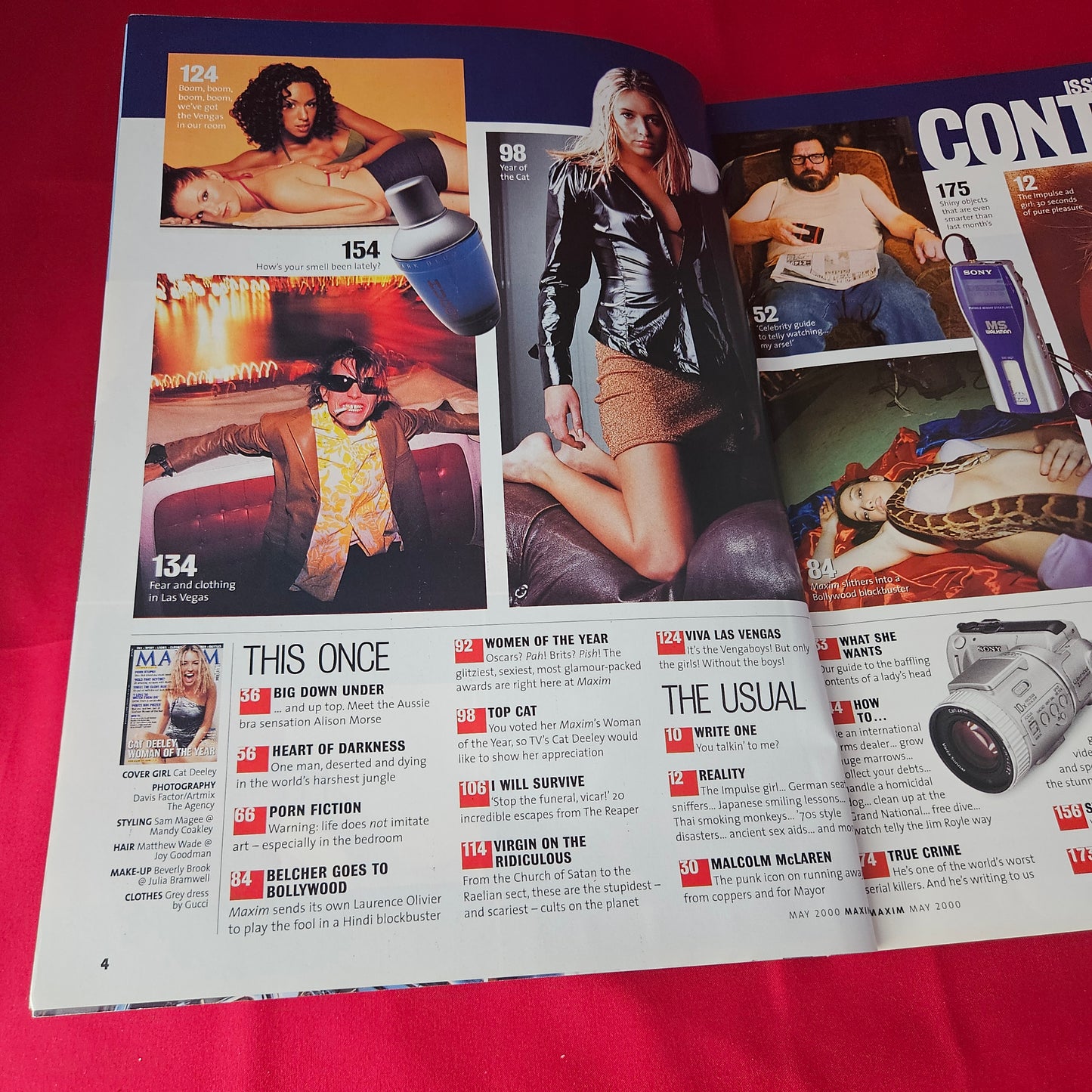 Maxim Magazine May 2000 Issue 61 (1395) Cat Deeley Venga Girls Charlize Theron Glamour Models