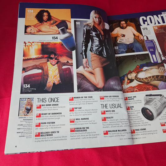 Maxim Magazine May 2000 Issue 61 (1395) Cat Deeley Venga Girls Charlize Theron Glamour Models