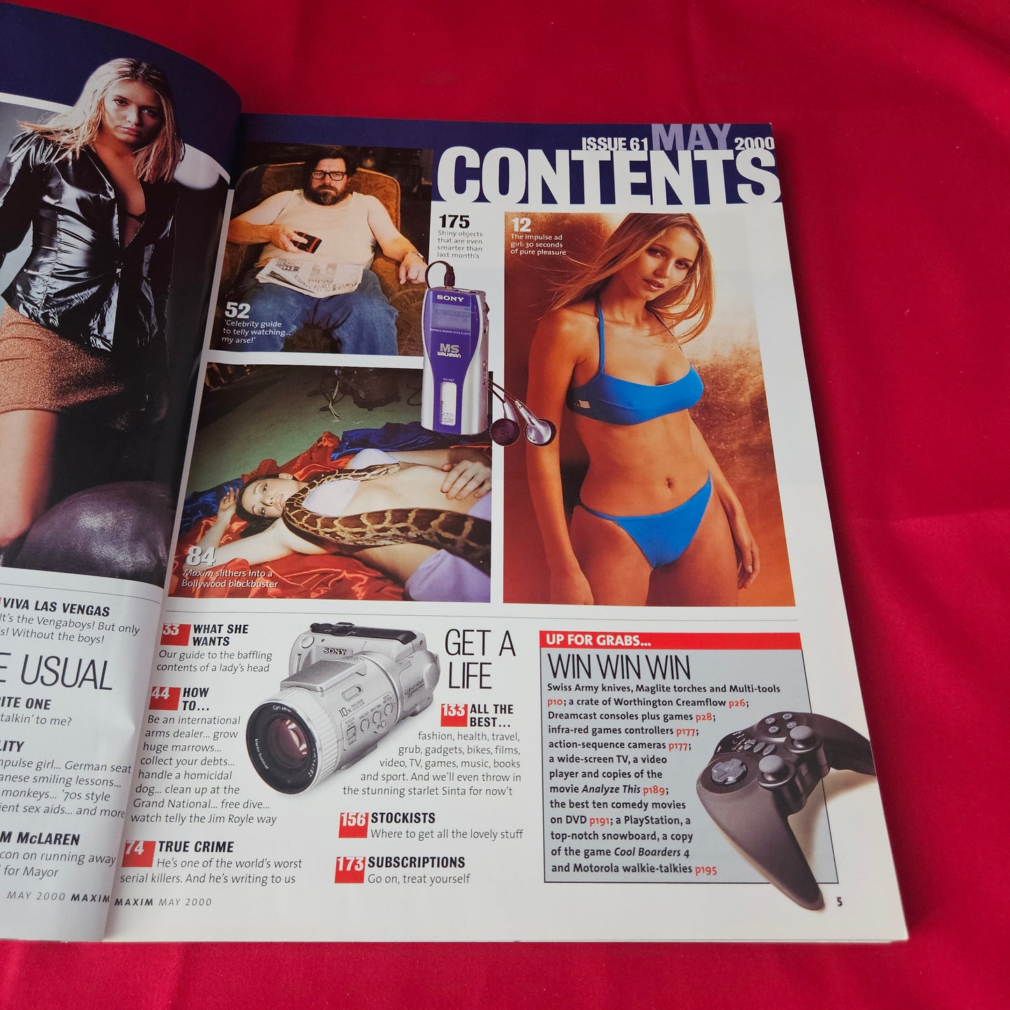 Maxim Magazine May 2000 Issue 61 (1395) Cat Deeley Venga Girls Charlize Theron Glamour Models