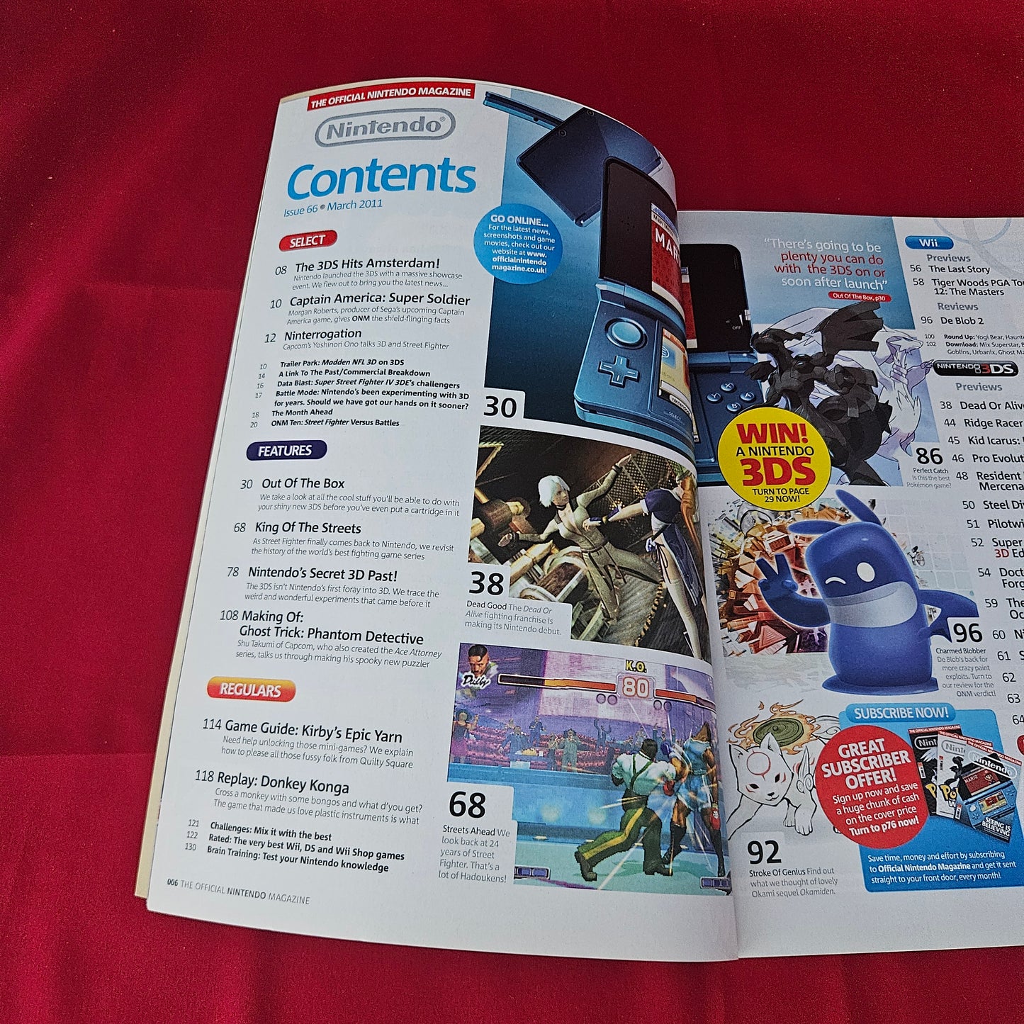 The Official Nintendo Magazine March 2011 Issue 66 (1380) Pokemon Black and White Super Street Fighter IV 3D De Blob 2 Zelda Ocarina of Time Resident Evil Mercenaries