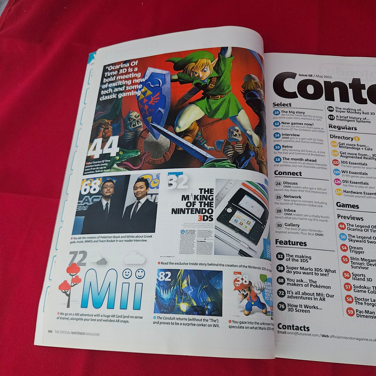 The Official Nintendo Magazine May 2011 Issue 68 (1380) Legend of Zelda Ocarina of Time 3D Skyward Sword Professor Layton Mask of Miracle Conduit 2