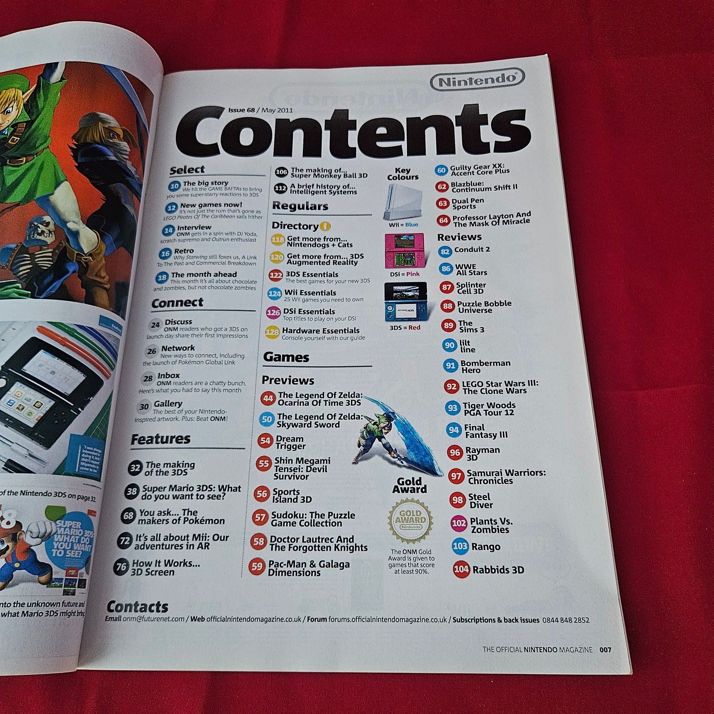 The Official Nintendo Magazine May 2011 Issue 68 (1380) Legend of Zelda Ocarina of Time 3D Skyward Sword Professor Layton Mask of Miracle Conduit 2