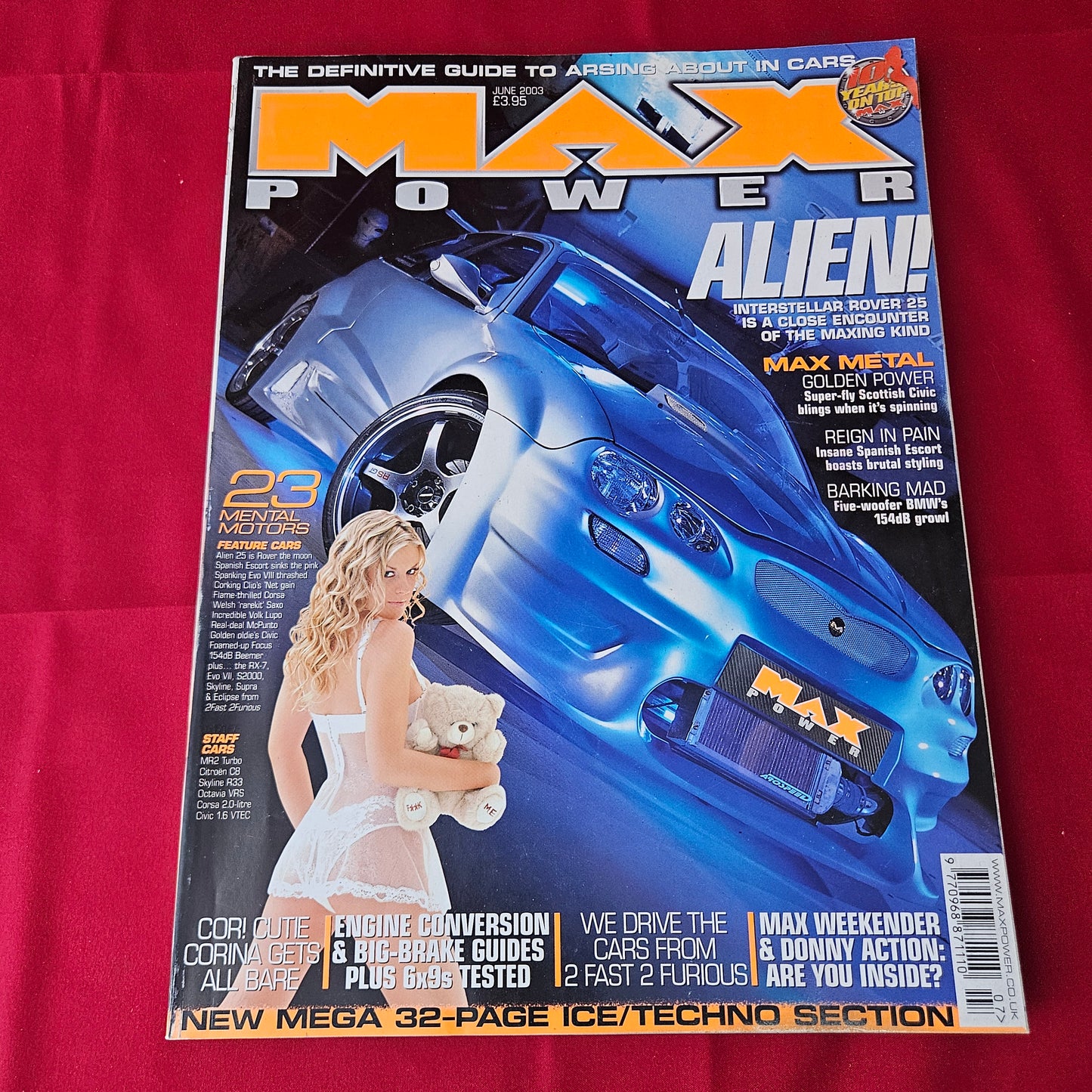 Max Power Magazine June 2003 (1381) Model Corina 2 Fast 2 Furious Skyline Supra Cars