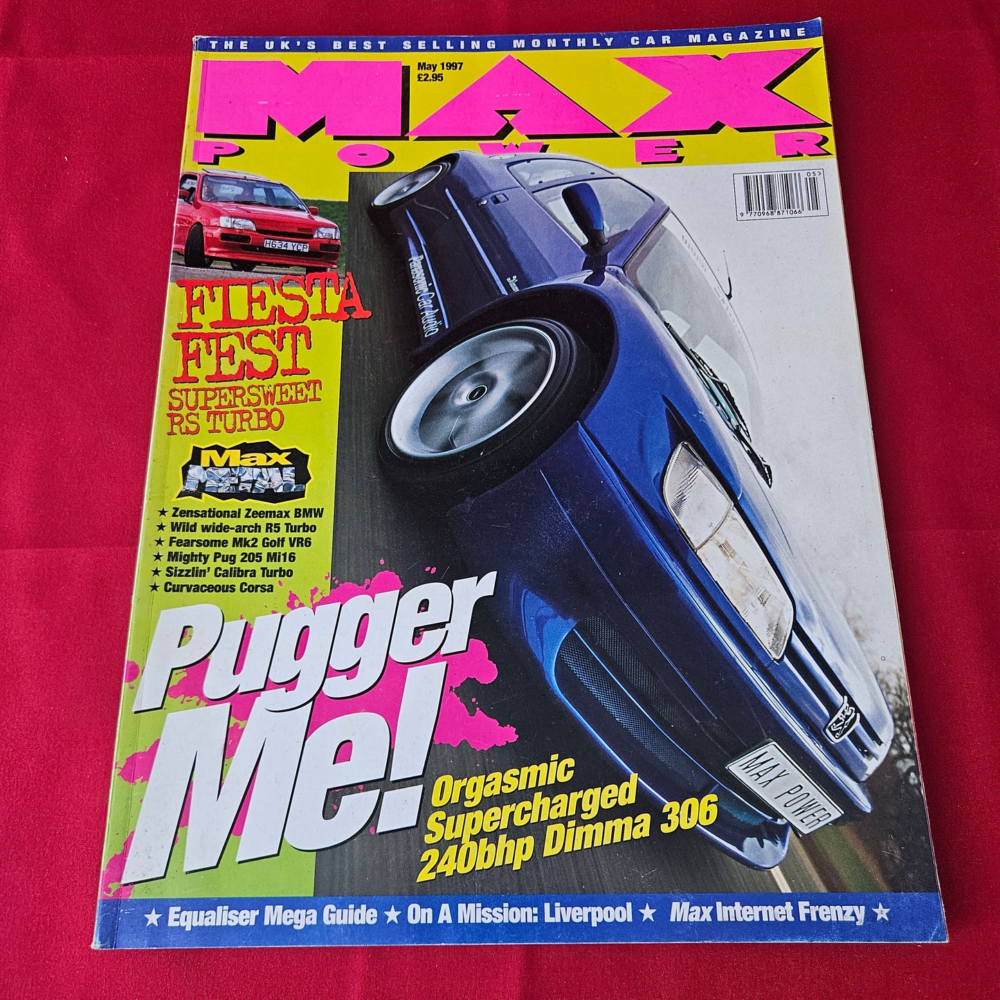 Max Power Magazine May 1997 Issue (1381) Peugeot Dimma 306 Ford Fiesta RS Turbo Nicola Beighton Modified Cars Glamour Models