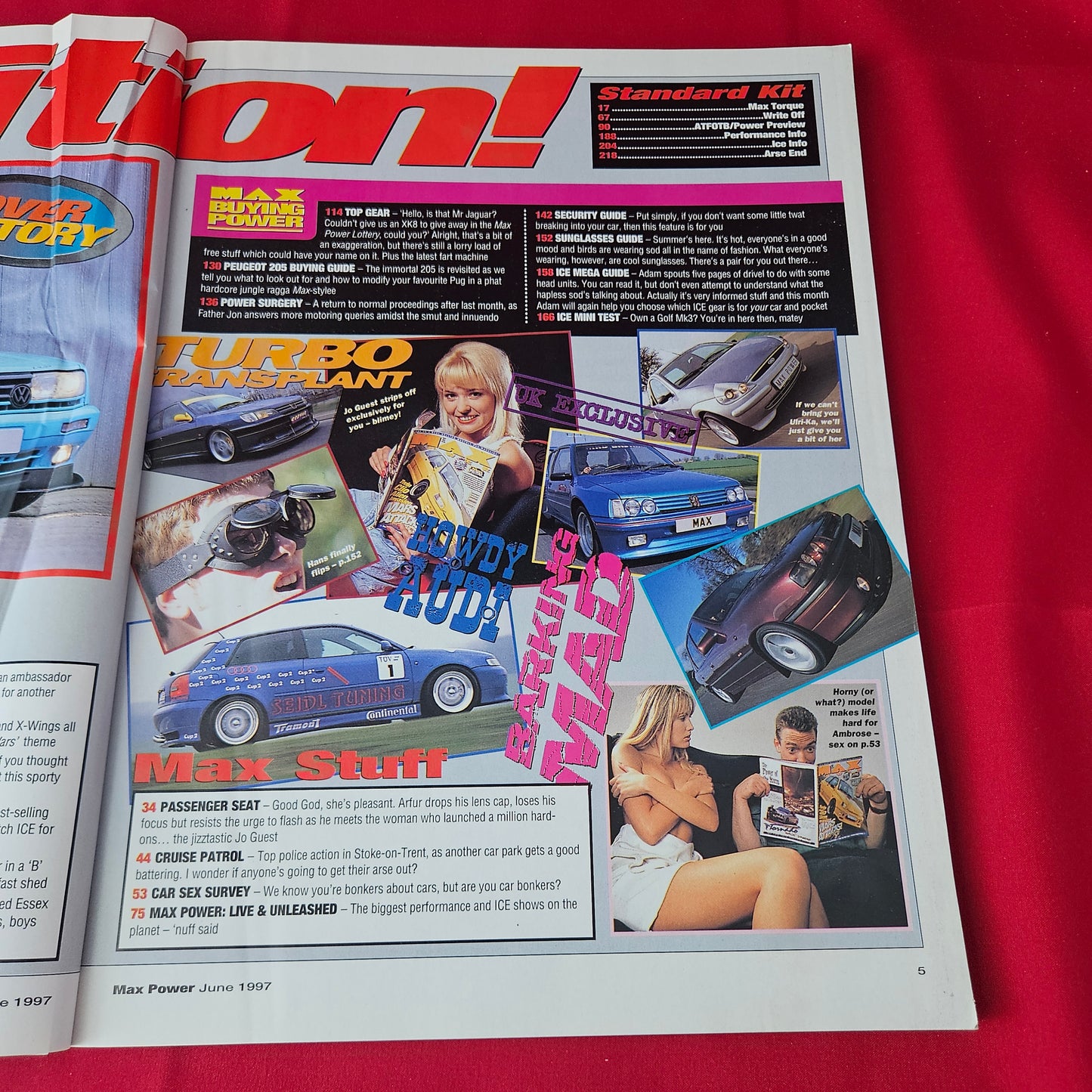 Max Power Magazine June 1997 (1381) Jo Guest Golf VR12 BMW M3 Audi A3 Modified Cars Glamour Models