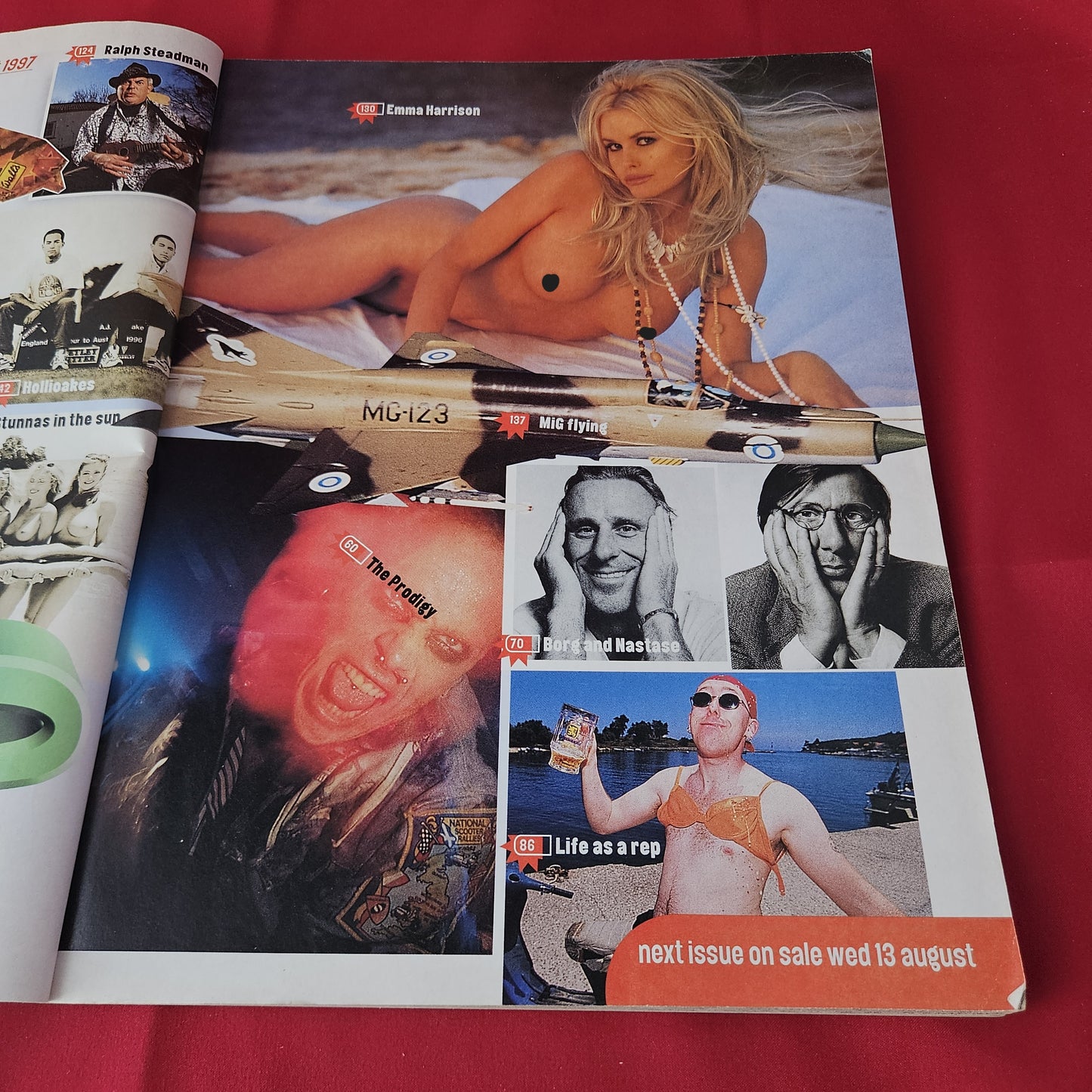 Loaded Magazine August 1997 (1382) Emma Harrison Glamour Models Triple Gatefold Poster