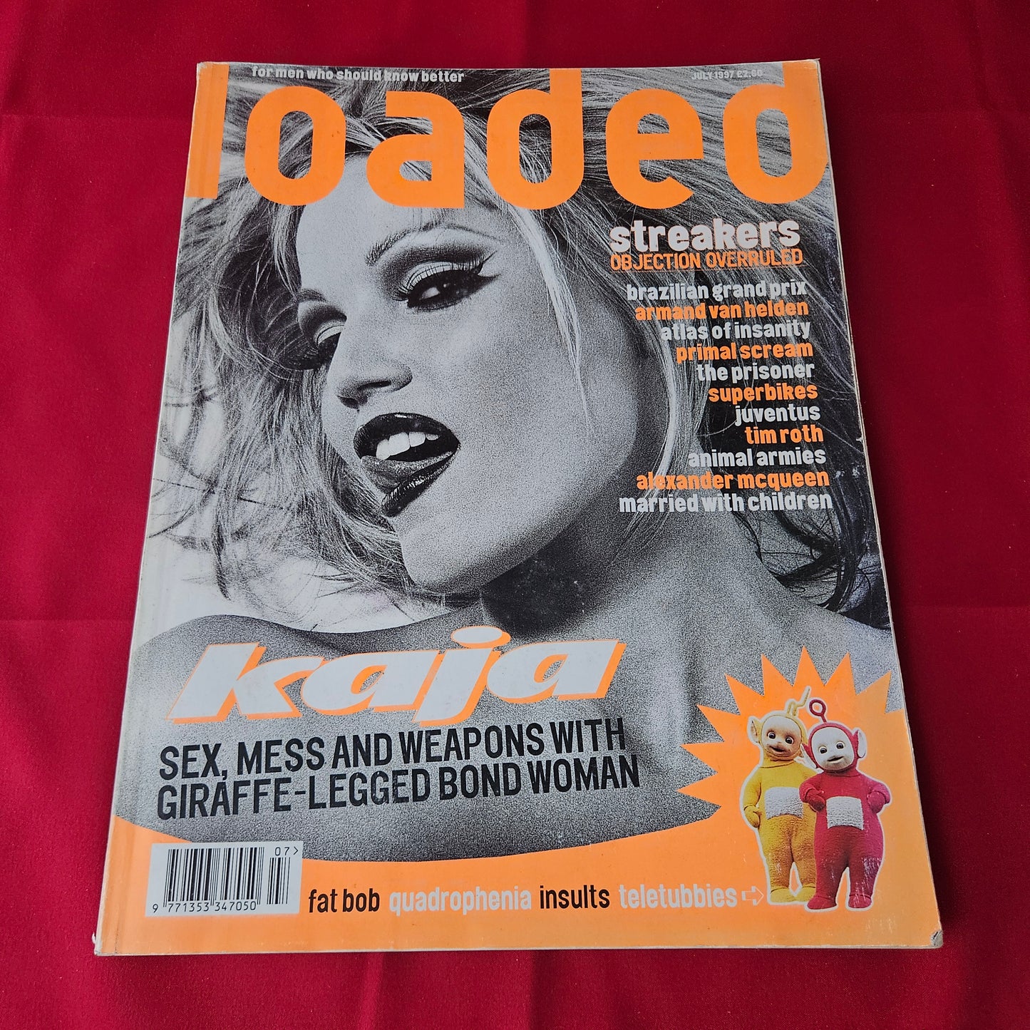 Loaded Magazine July 1997 (1382) Kaja Glamour Model Triple Gatefold Poster