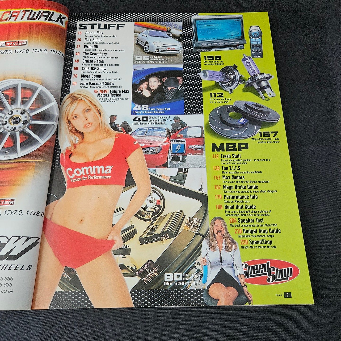 Max Power Magazine August 2000 (1384) Comma Girls Jakki Mackenzie Olivia Peugeot 206 Honda Prelude Toyota Yaris Peugeot 106 Ford Escort Vauxhall Cavalier Fiat Punto Renault Clio Volkswagen Golf Modified Tuning Cars Glamour Models