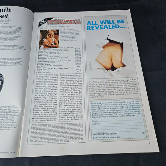 Club International Magazine June 1976 (1385) Olivia Lili Leni Cherry Julia Shirley Anthea Zerin Coral Glamour Models