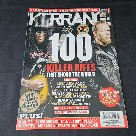 Kerrang! Magazine October 17 2009 Issue 1283 (1388) Slash James Hetfield Metallica Guns N Roses Blink 182 Rammstein Paramore Green Day