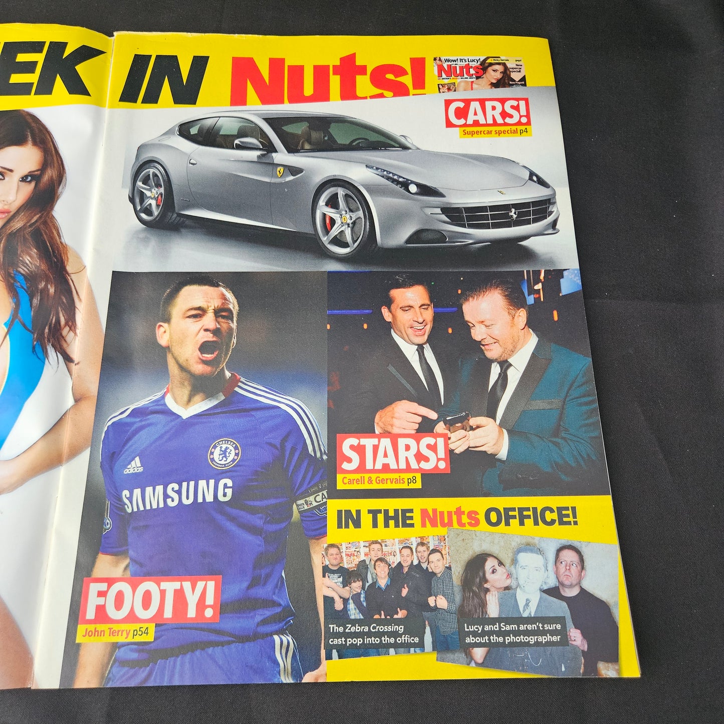 Nuts Magazine 4-10 February 2011 (1393) Lucy Pinder Poster Lacey Banghard Ricky Gervais Steve Carell Jim Jefferies Jenson Button John Terry Models Celebrities