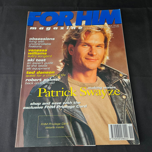 FHM For Him Magazine November 1991 (1401) Patrick Swayze Vanessa Williams Ted Danson