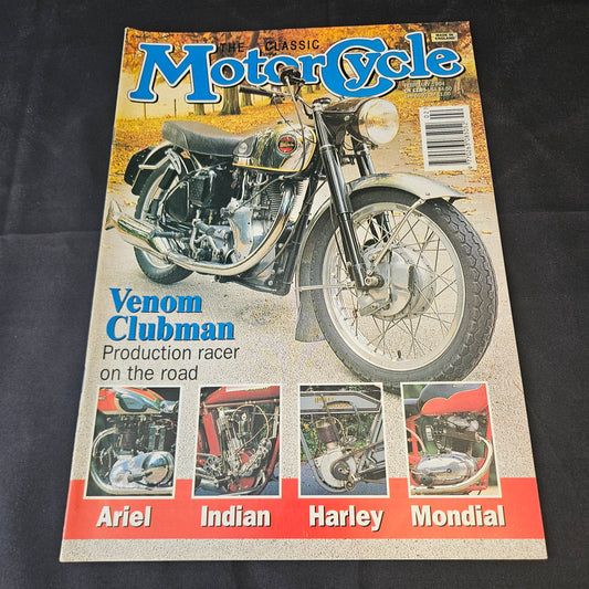 The Classic Motor Cycle Magazine February 1994 (1402) Velocette Venom Clubman Ariel Indian Harley Mondial