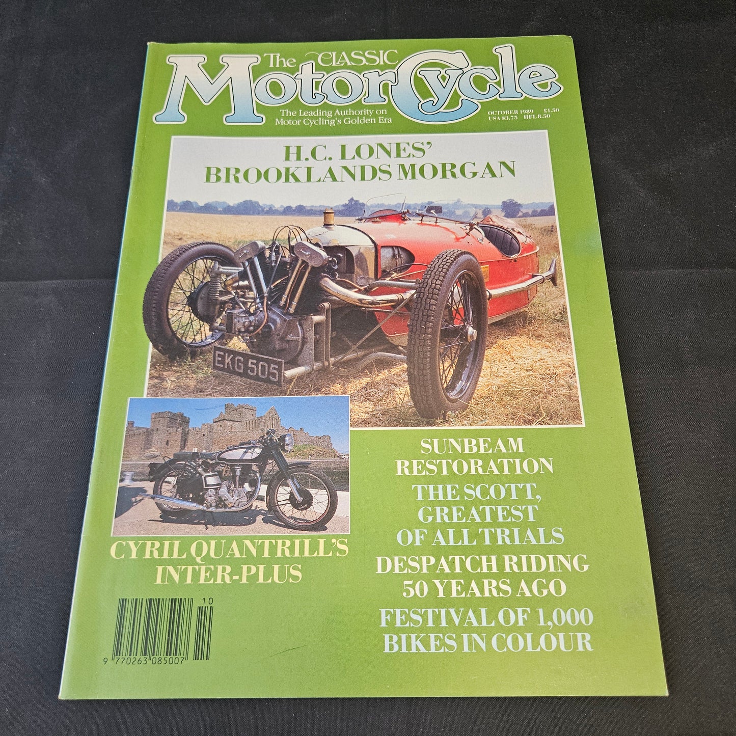The Classic Motor Cycle October 1989 (1402) H.C. Lones Brooklands Morgan Sunbeam Scott