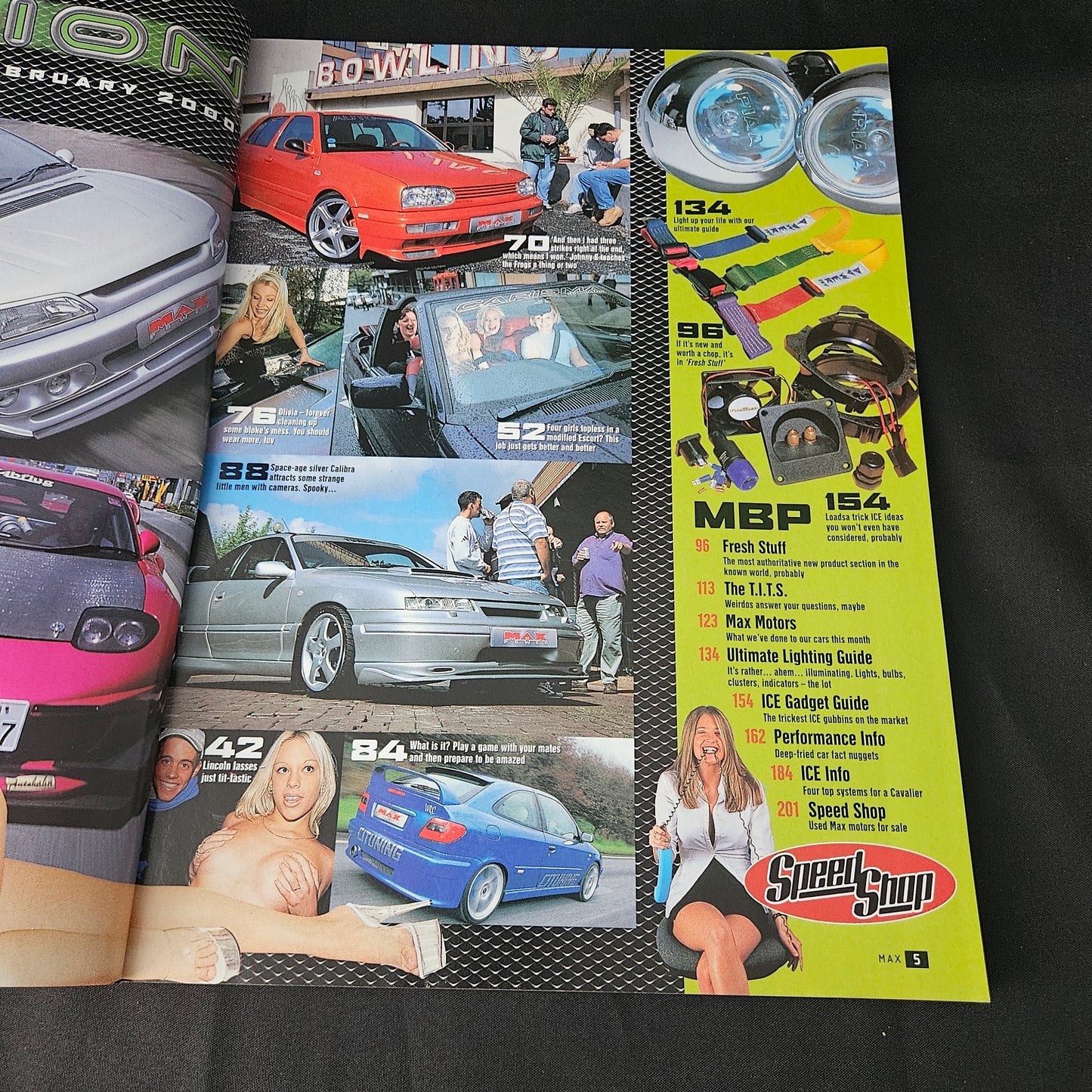 Max Power Magazine February 2000 (1403) Peugeot 306 Mazda RX-7 Olivia Vauxhall Calibra