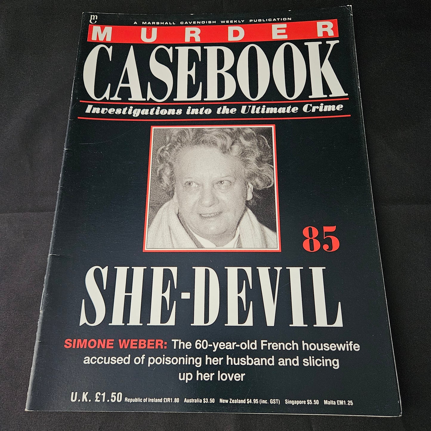 Murder Casebook Magazine No 85 (1406) She-Devil Simone Weber True Crime Marshall Cavendish