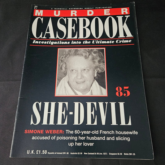Murder Casebook Magazine No 85 (1406) She-Devil Simone Weber True Crime Marshall Cavendish