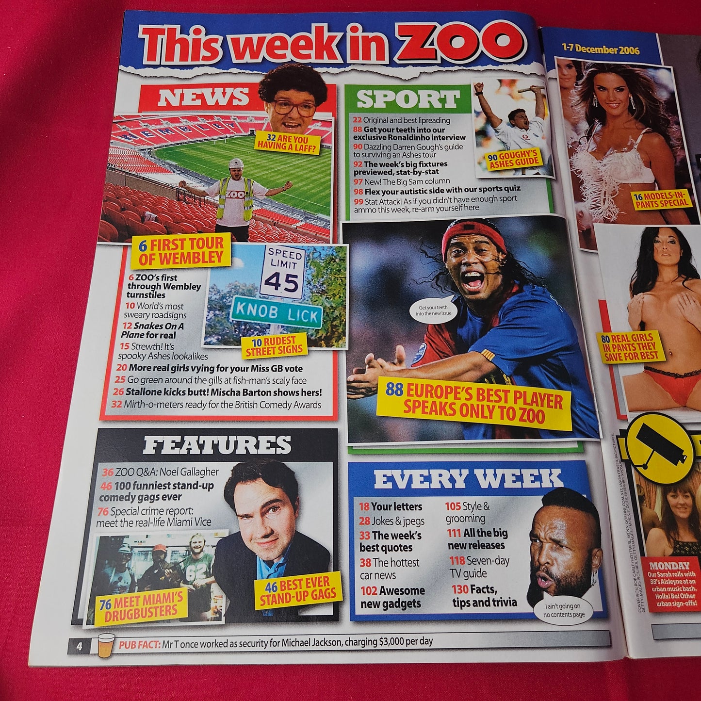ZOO Magazine 1-7 December 2006 (1407) Keeley Hazell POSTER Lindsay Lohan Cheryl Cole Abbey Clancy Glamour Models