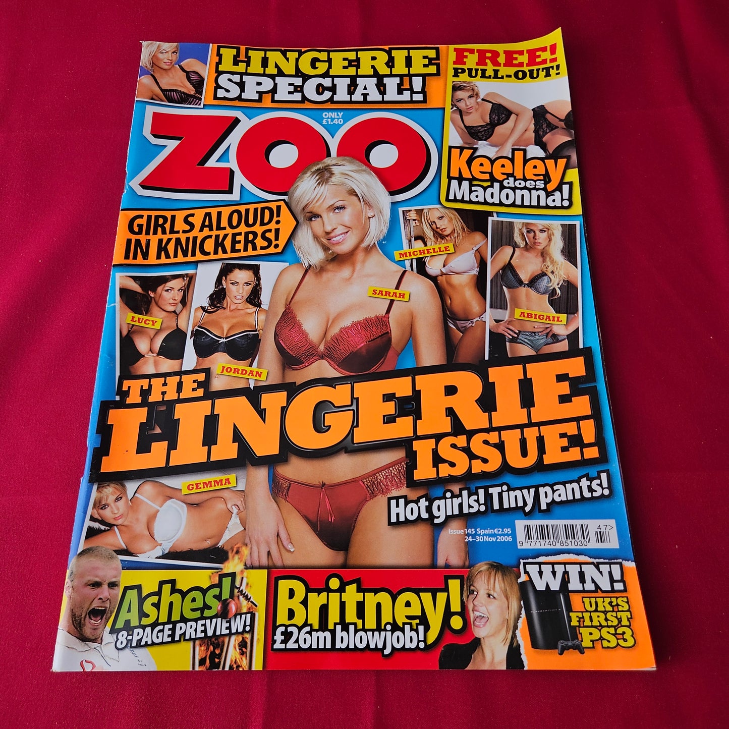 Zoo Magazine 24-30 November 2006 (1408) Keeley Hazell POSTER Sarah Harding Jordan Lucy Michelle Abigail Gemma