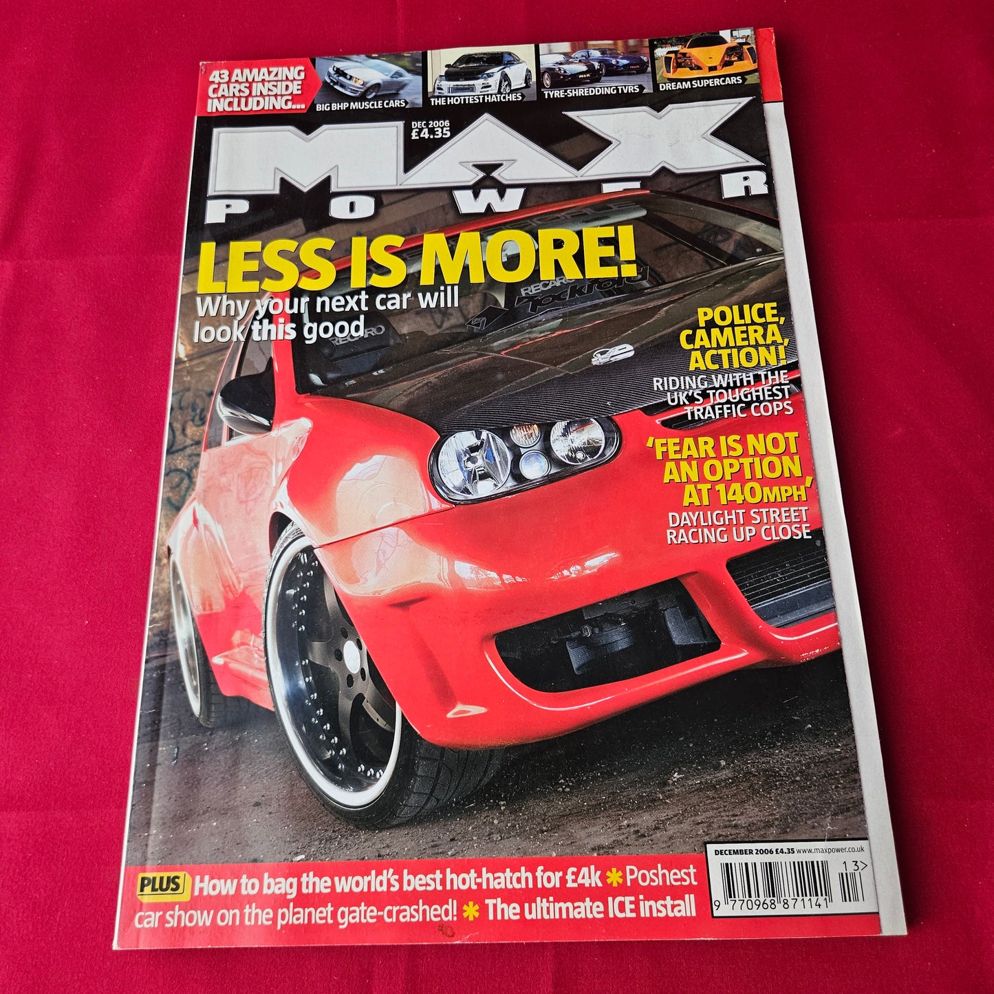 Max Power Magazine December 2006 (1410) Tiffany Leigh Fowler VW Golf BMW Skyline TVR