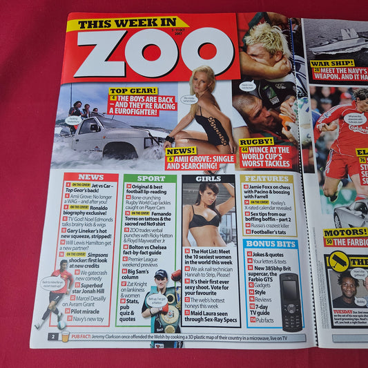 Zoo Magazine 5-11 October 2007 Issue 189 (1412) Keeley Hazell Calendar Issue