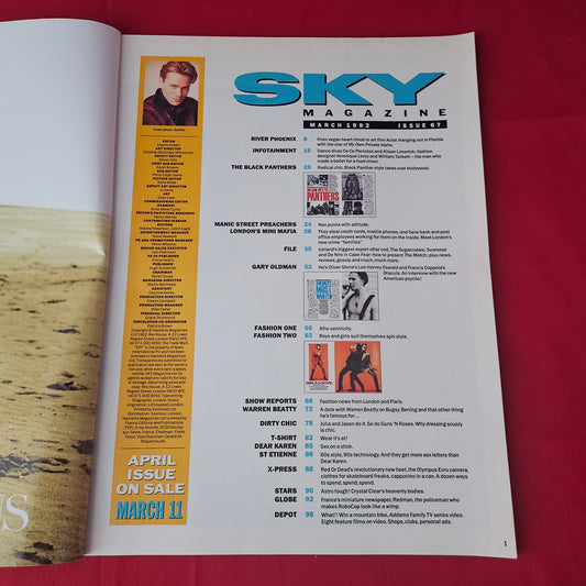 Sky Magazine March 1992 (1414) River Phoenix Gary Oldman Warren Beatty Robert De Niro