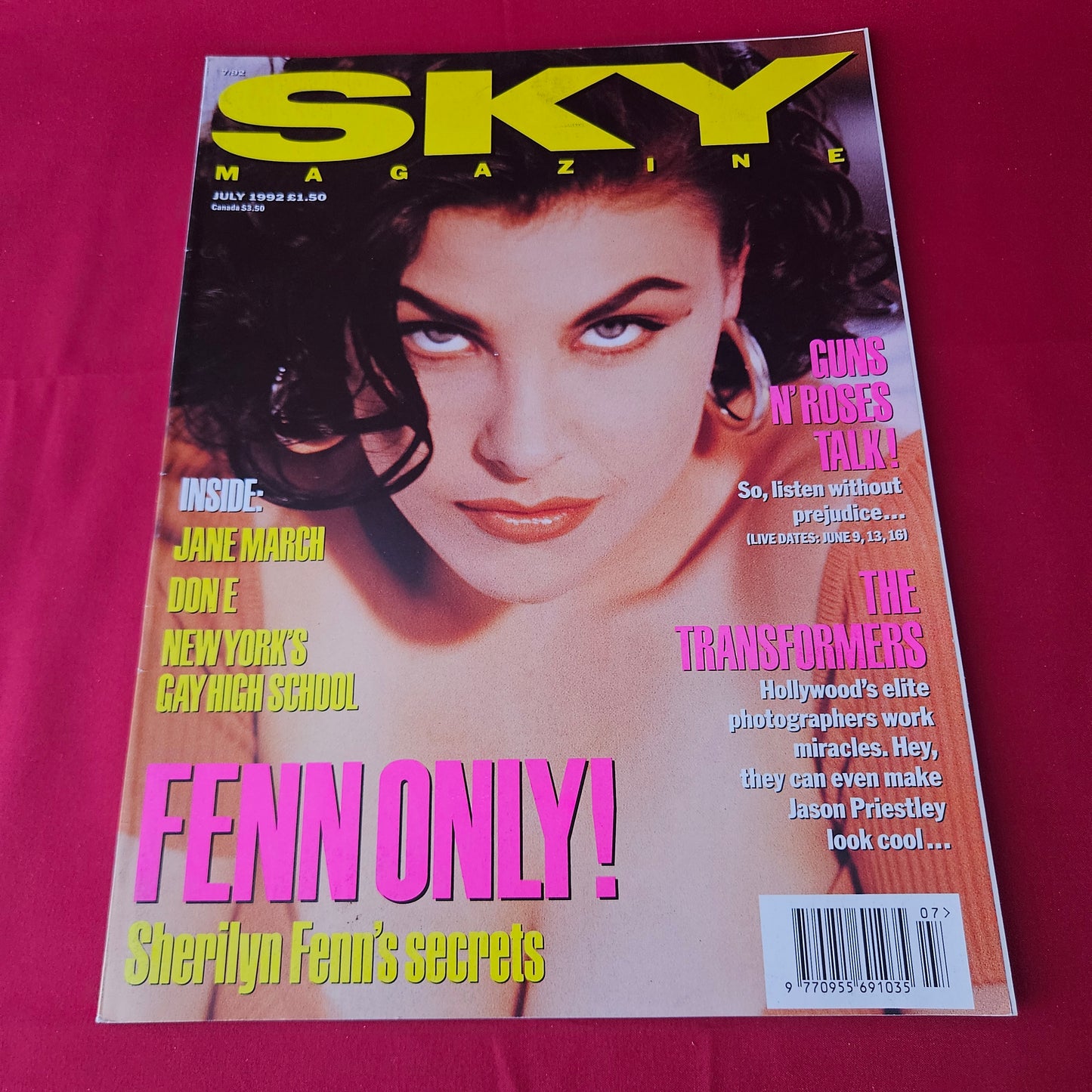 Sky Magazine July 1992 (1414) Sherilyn Fenn Jane March Jason Priestley River Phoenix Keanu Reeves