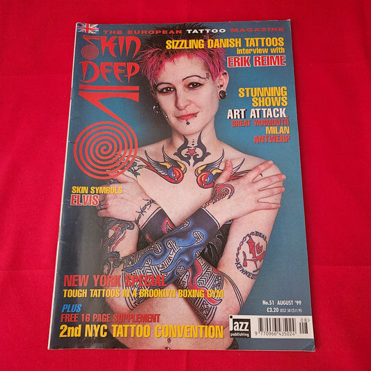 Skin Deep Tattoo Magazine August 1999 No 51 (1416) Danish Tattoos Erik Reime Skin Symbols Tattoo Art