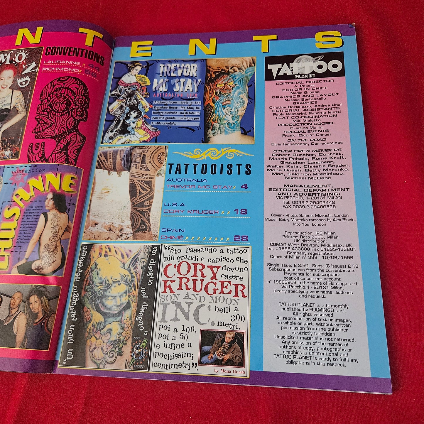 Planet Tattoo May June 1998 Issue 18 (1416) Atomic Tattoo Tribal Backpiece Devil Fantasy Tattoo Art