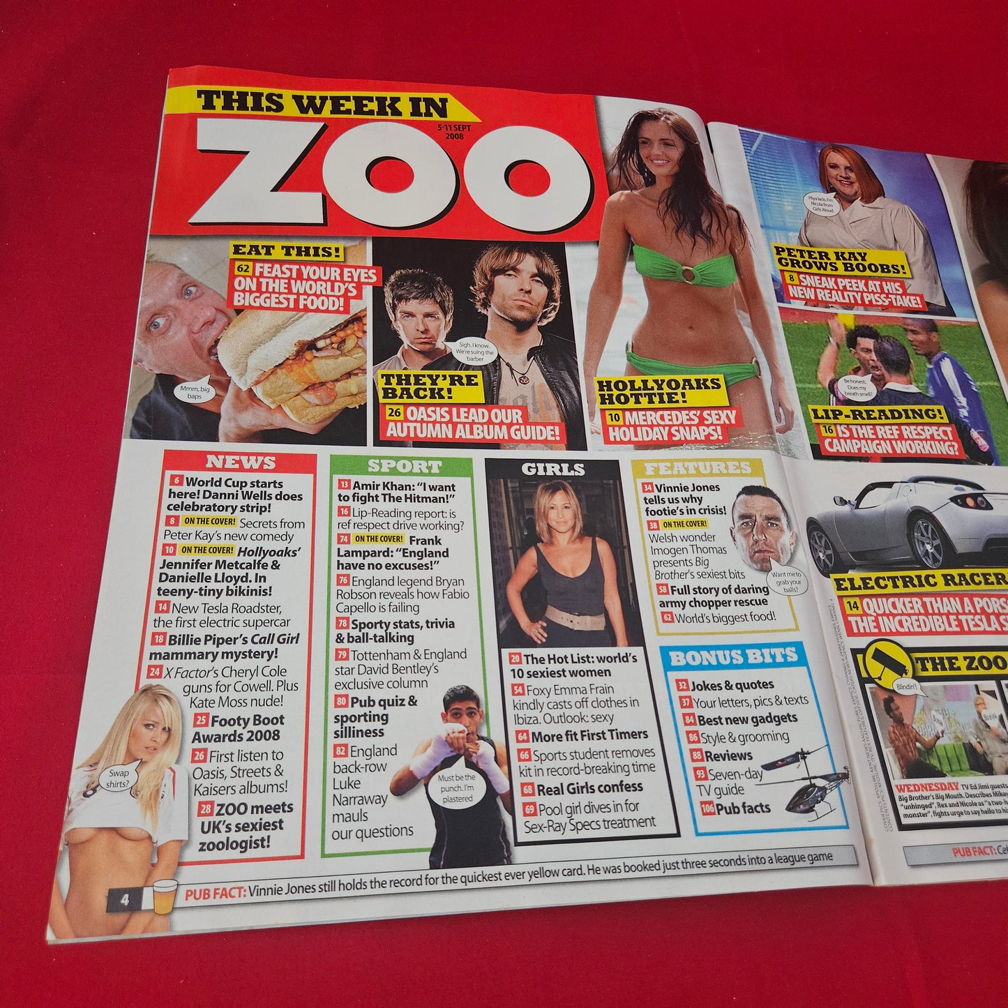 Zoo Magazine 5-11 September 2008 (1417) Imogen Thomas Emma Frain Danielle Lloyd Jennifer Metcalfe
