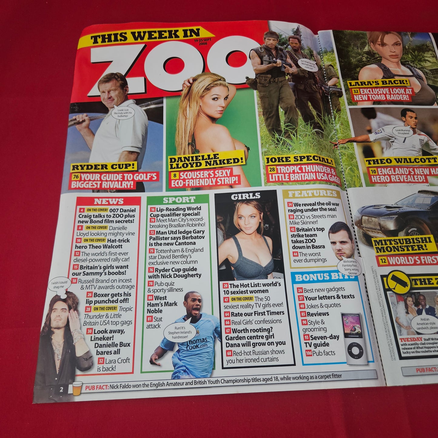 Zoo Magazine 19-25 September 2008 (1417) POSTER Danielle Lloyd Cheryl Cole Jodie Jen Jessica Jane Clement