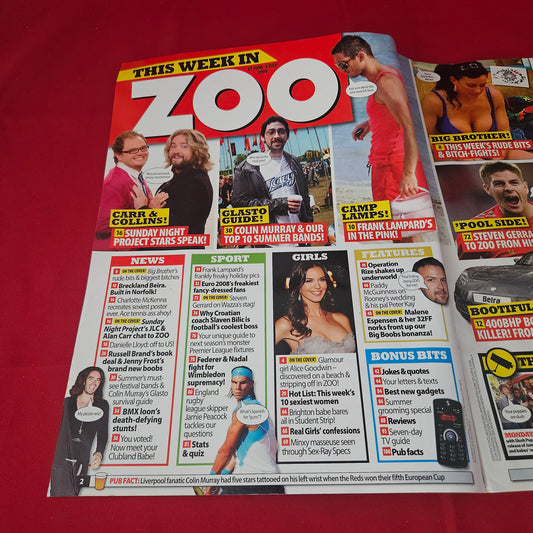 Zoo Magazine 27 June-3 July 2008 (1418) Seren POSTER Malene Espensen Sam Sammie Alice Goodwin