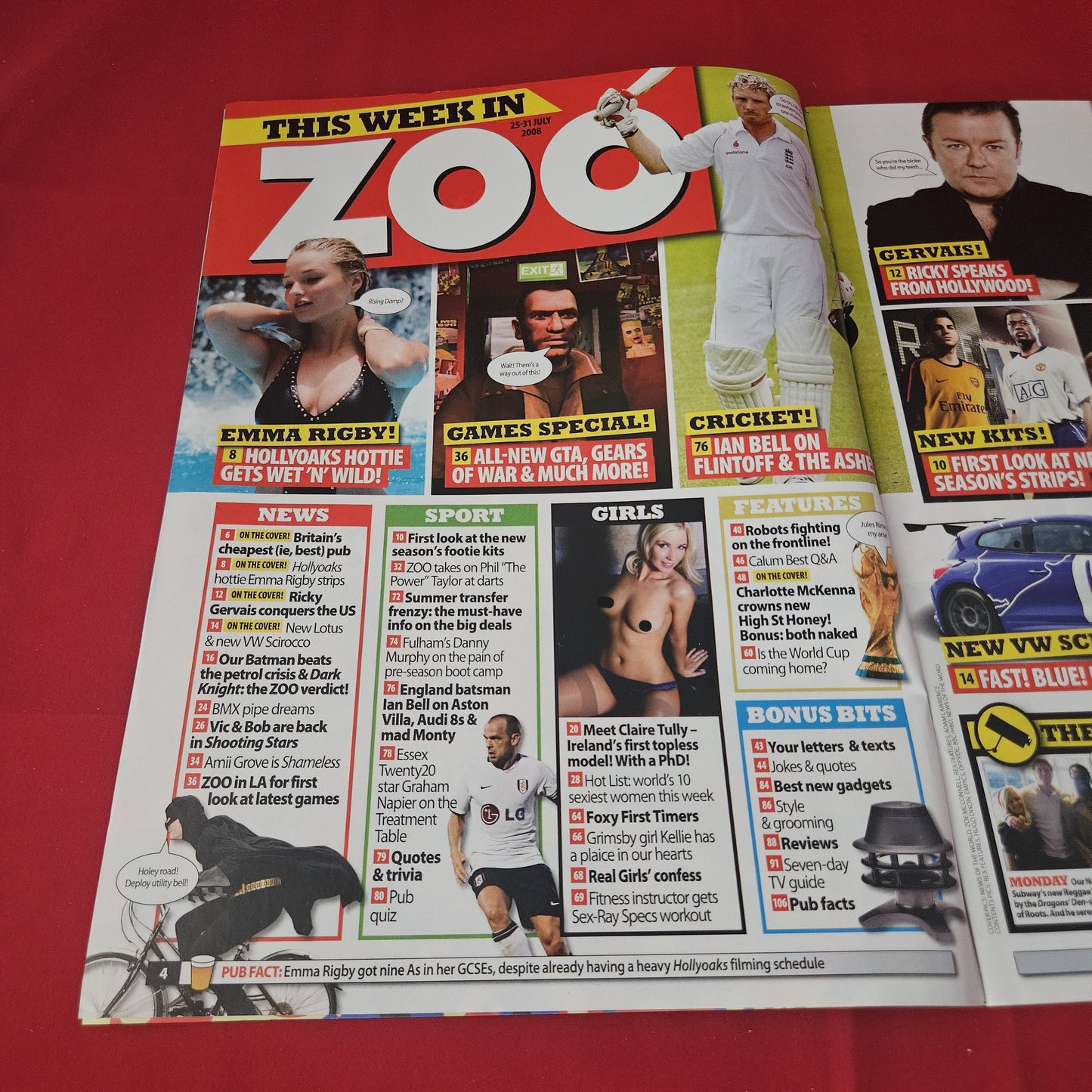 Zoo Magazine 25-31 July 2008 (1418) Charlotte McKenna Emma Rigby Lisa-Helen Ralph Claire Tully