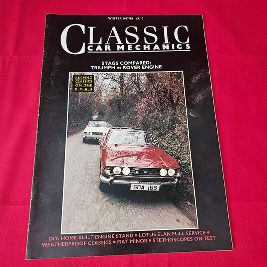 Classic Car Mechanics Magazine Winter 1987/88 (1419) Triumph Stag Rover Lotus Elan Fiat Minor