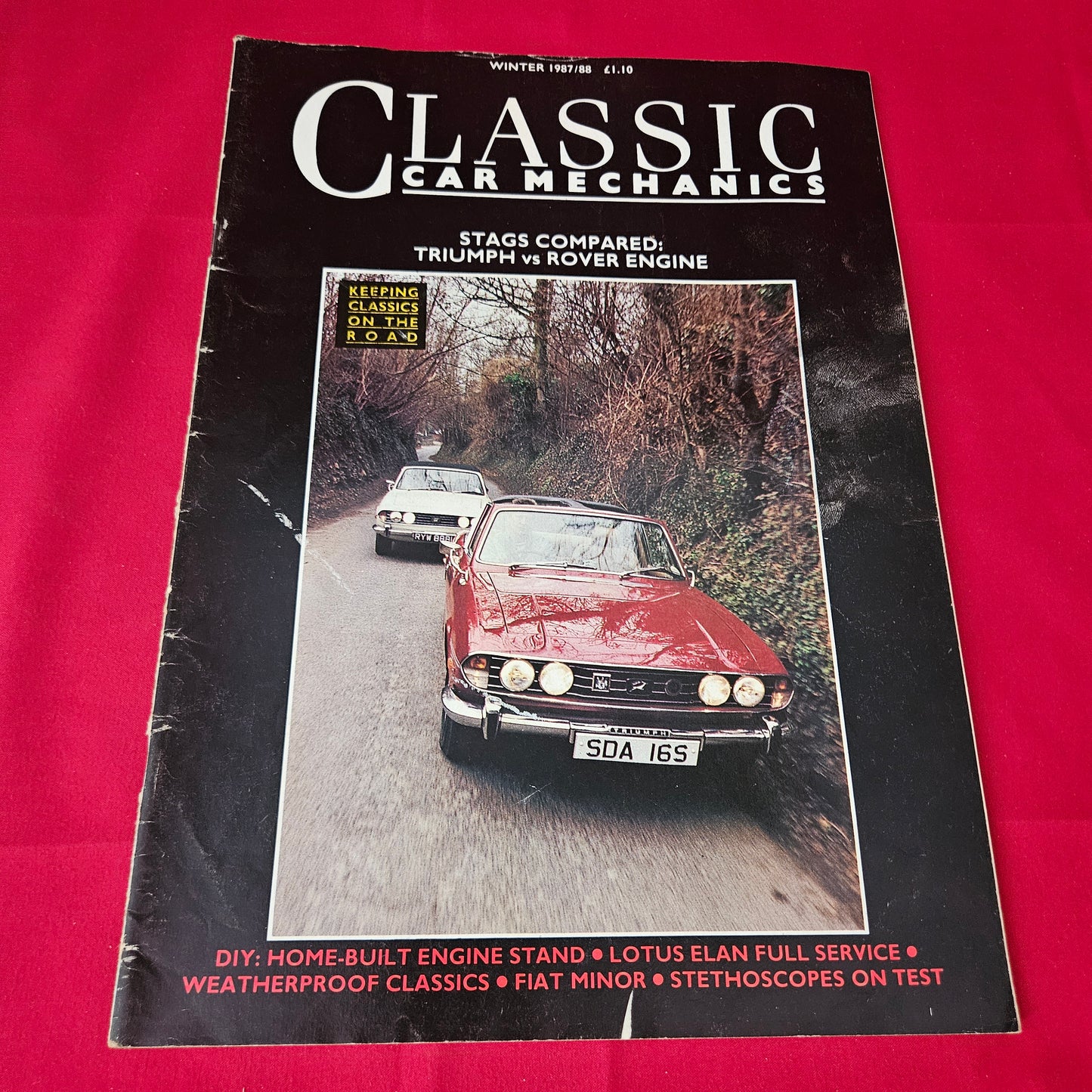 Classic Car Mechanics Magazine Winter 1987/88 (1419) Triumph Stag Rover Lotus Elan Fiat Minor