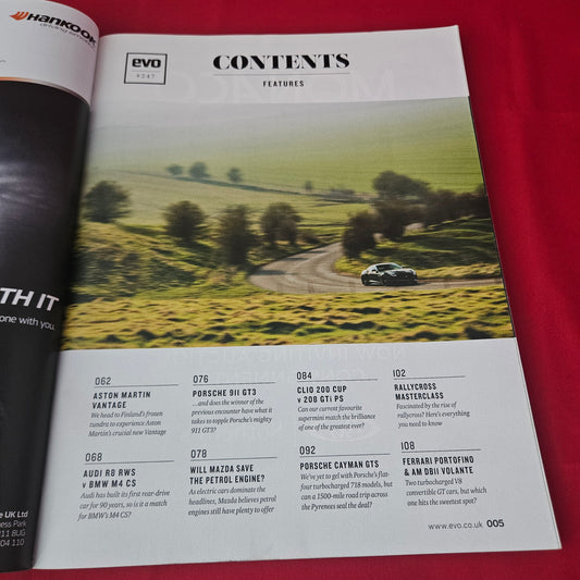 evo Magazine Issue 247 May 2018 (1420) Aston Martin Vantage Porsche 911 GT3 Audi R8 RWS BMW M4 CS