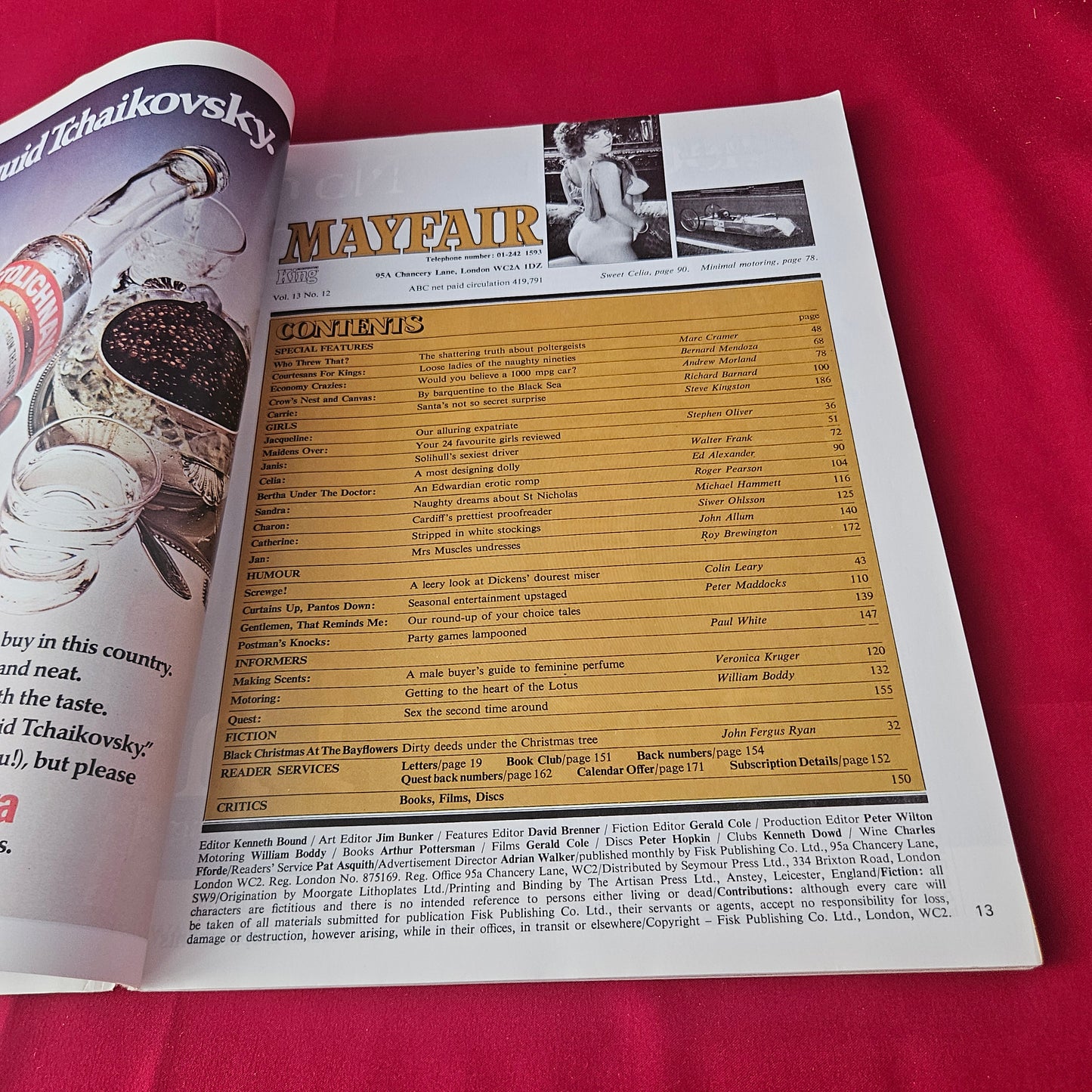 Mayfair Magazine Vol 13 No 12 (1420) Jacqueline Janis Celia Sandra Charon Catherine Jan