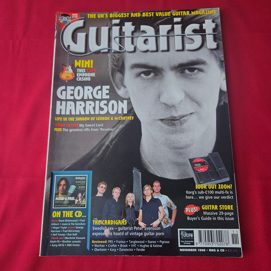 Guitarist Magazine November 1998 (1422) George Harrison Neil Young Brian May The Cardigans Paul Gilbert